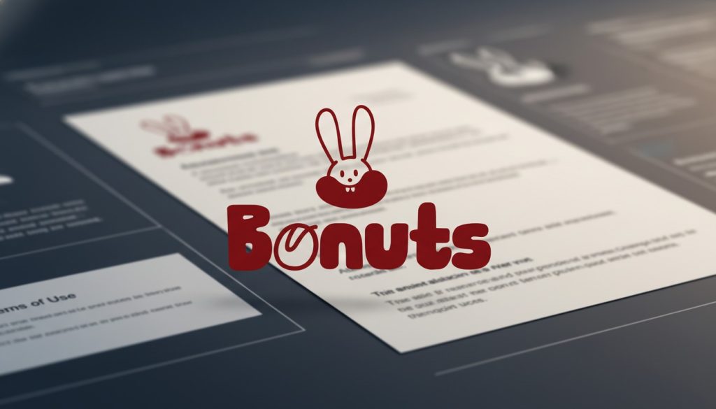 Hình ảnh cận cảnh một trang giấy với các điều khoản pháp lý được in rõ ràng, minh họa cho Điều khoản sử dụng chi tiết của công ty Bonuts.
