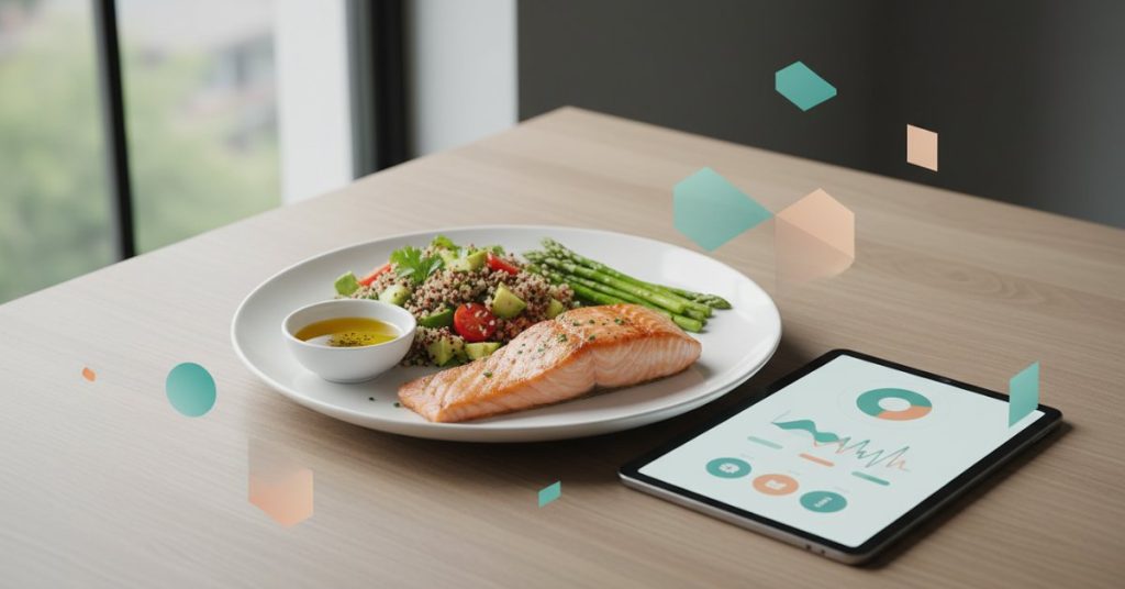 Hình ảnh hiển thị một bộ sưu tập các thực đơn ăn uống khoa học và cân đối, được thiết kế đặc biệt cho những người có mỡ máu cao, với nhiều món ăn tốt cho tim mạch và giúp kiểm soát cholesterol hiệu quả.